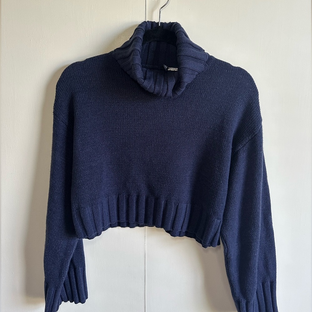 H & M Navy Turtleneck Sweater